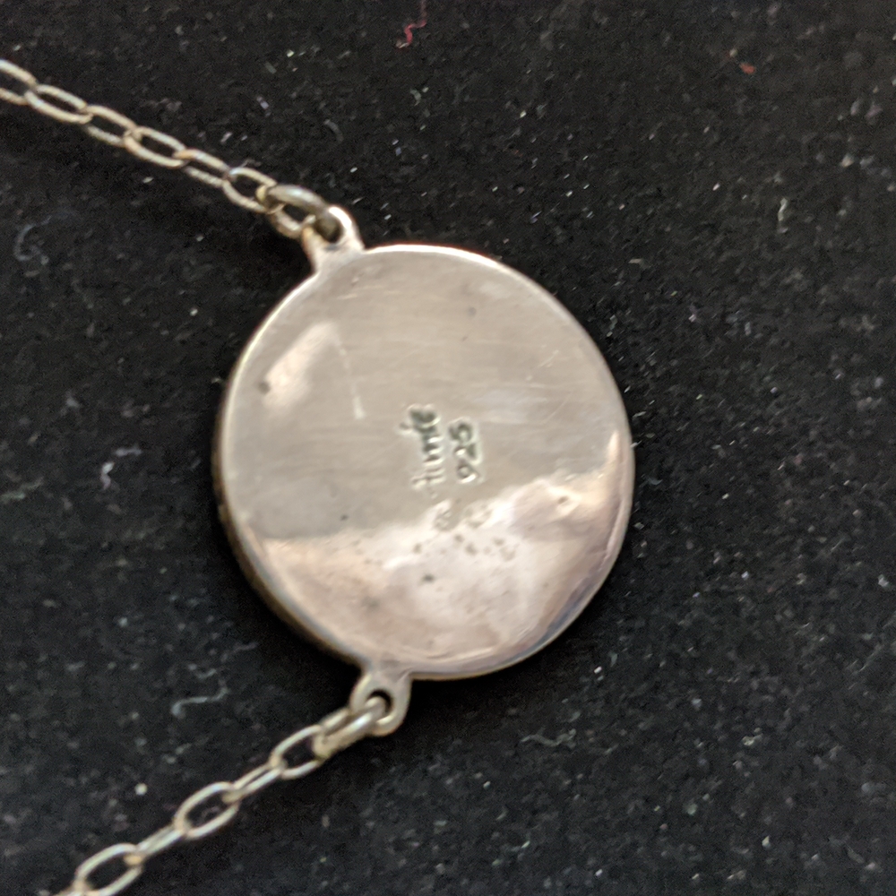 Sterling Silver Inlay Necklace - Picture 4 of 6